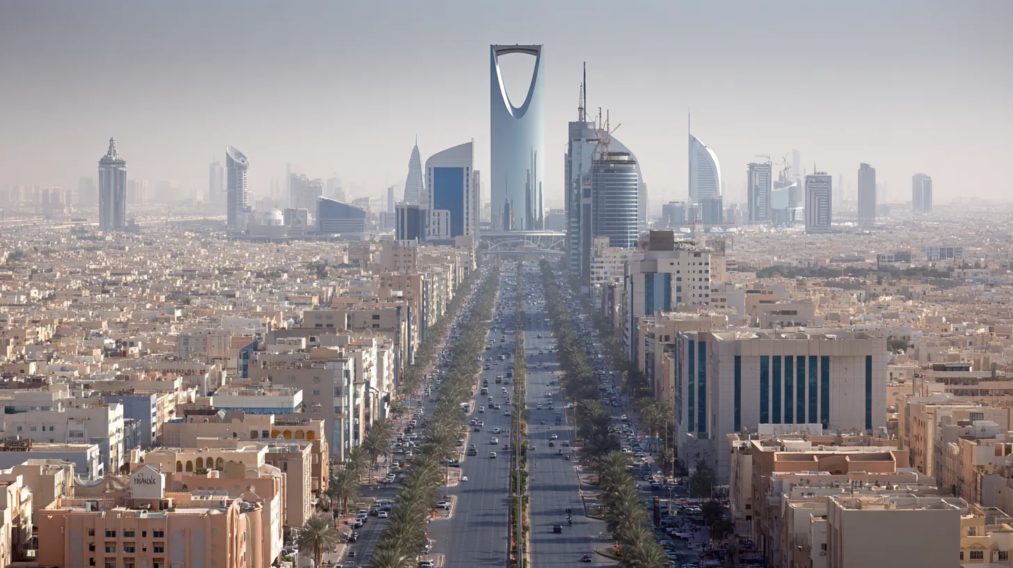 Saudi market Riyadh skyline